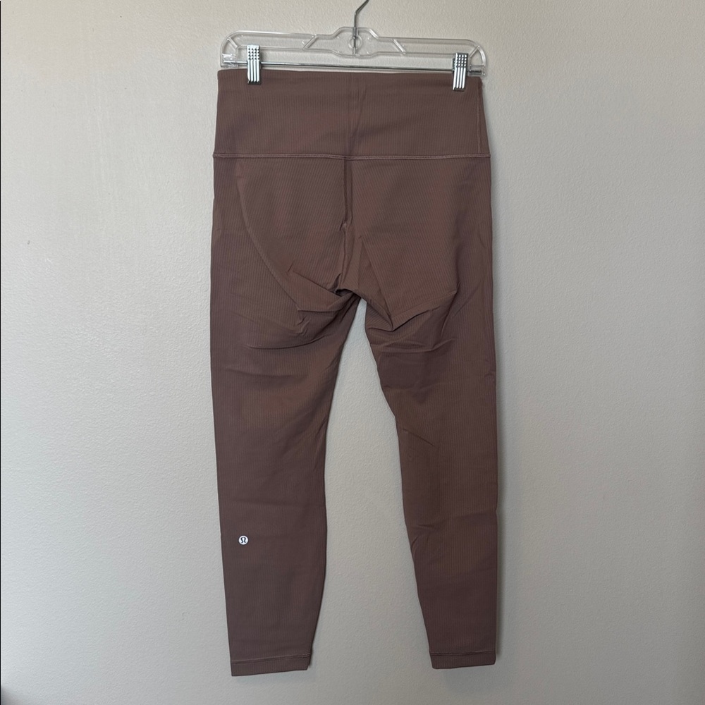 Lululemon Ribbed Brown/Tan Leggings - Picture 4 of 7
